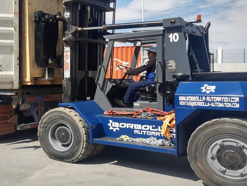 Container off-loaded on site.